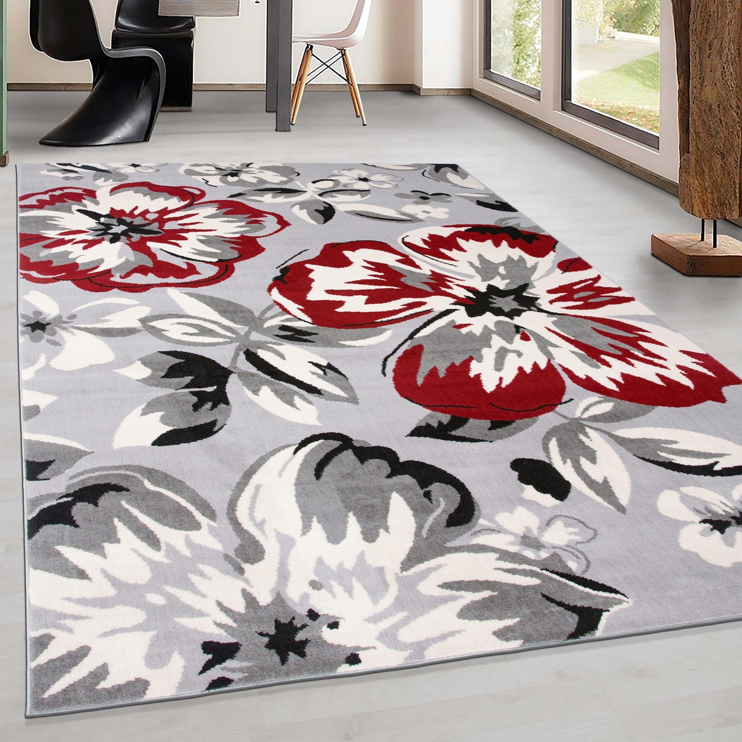 Tapis moderne à motif floral de la galerie World Rug Gallery