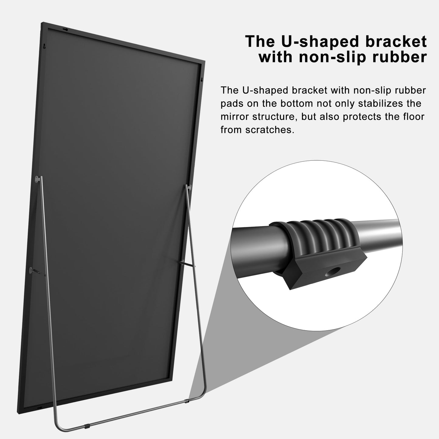 Miroir de sol moderne pleine longueur Miroir autoportant