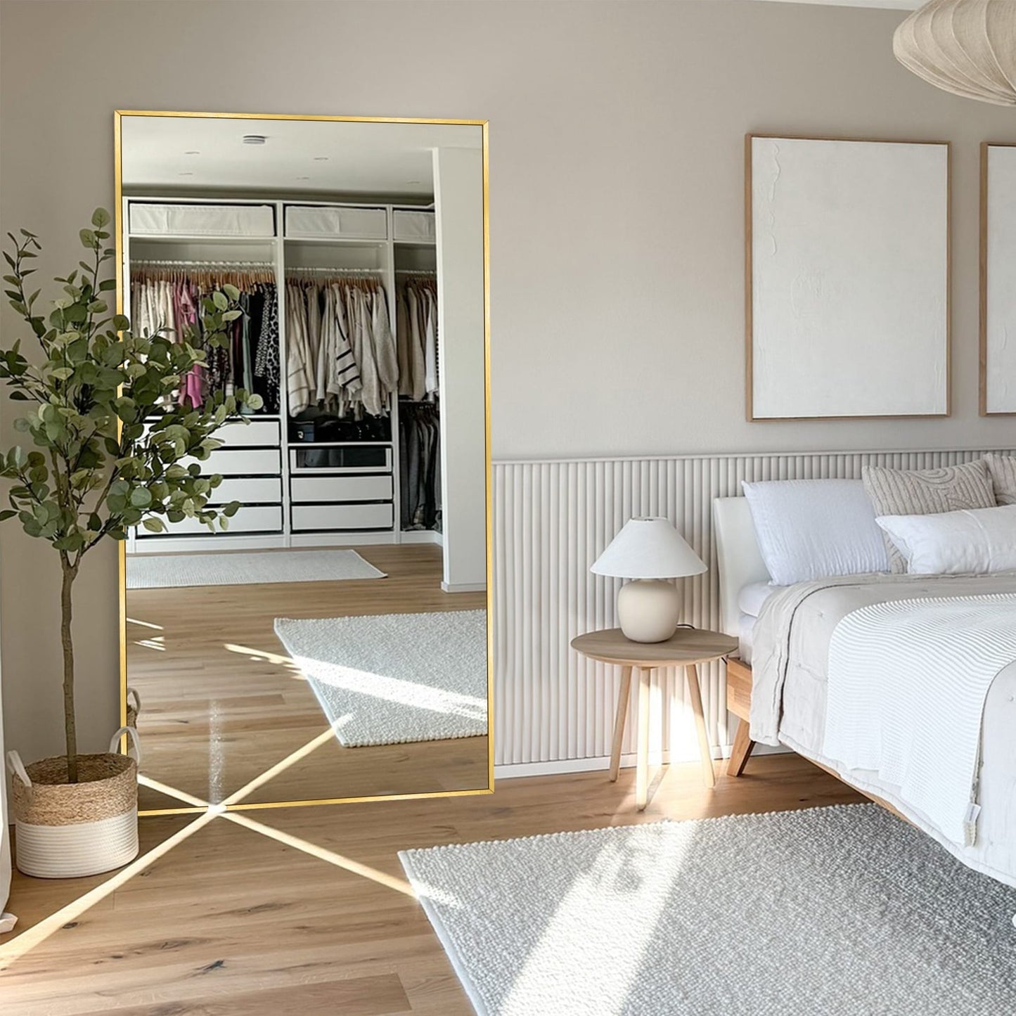 Miroir de sol moderne pleine longueur Miroir autoportant