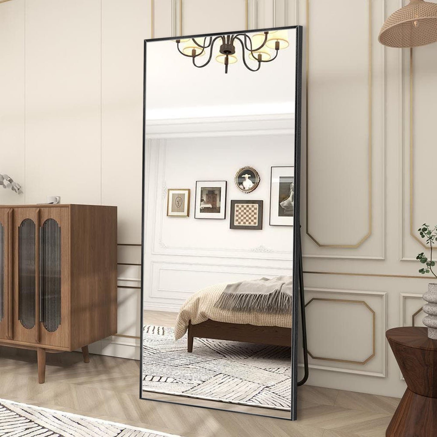 Miroir de sol moderne pleine longueur Miroir autoportant