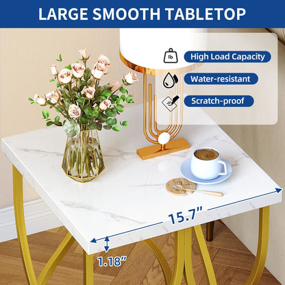 Console moderne dorée avec plateau en marbre pour entrée et couloir