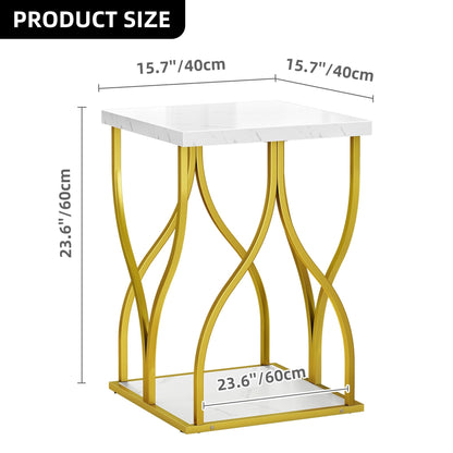 Console moderne dorée avec plateau en marbre pour entrée et couloir