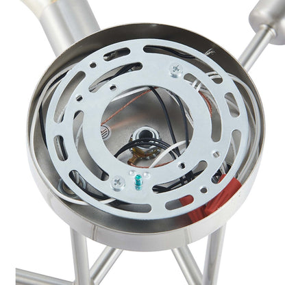 Plafonnier semi-encastré moderne en métal Sputnik de 6 lumières, 23,62 po