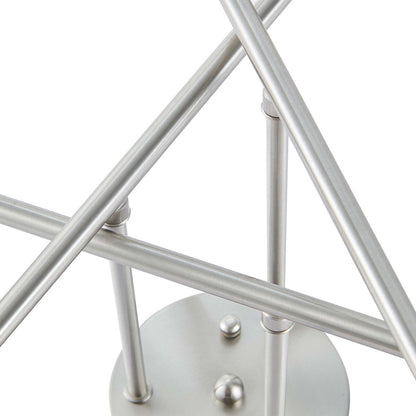 Plafonnier semi-encastré moderne en métal Sputnik de 6 lumières, 23,62 po