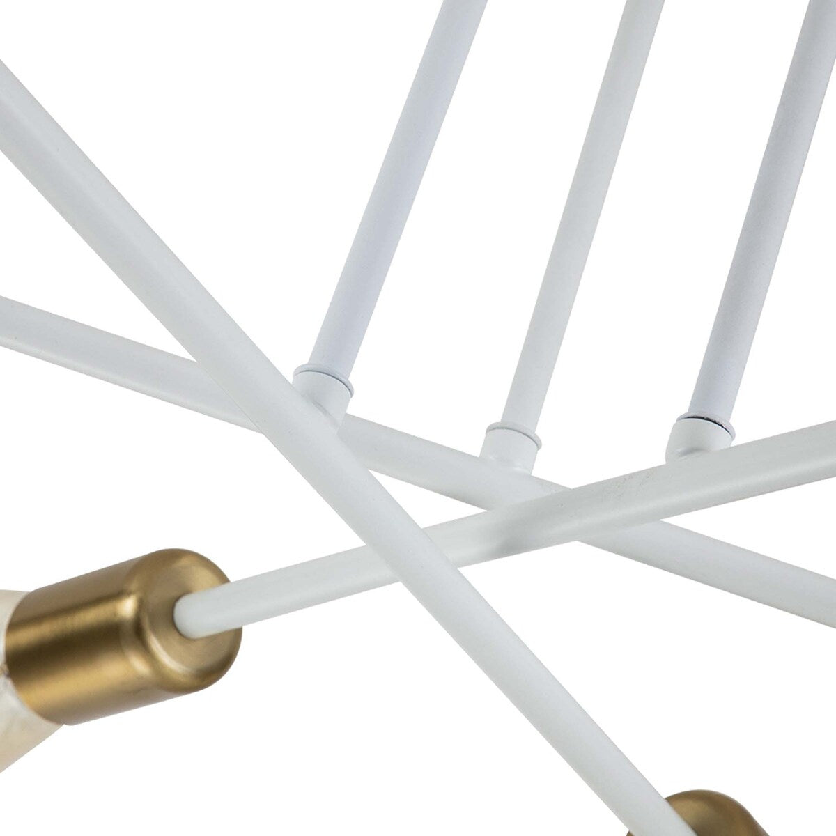 Plafonnier semi-encastré moderne en métal Sputnik de 6 lumières, 23,62 po