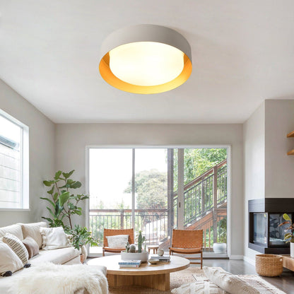 Plafonnier encastré moderne et minimaliste à 2, 3 ou 5 lumières avec abat-jour en métal