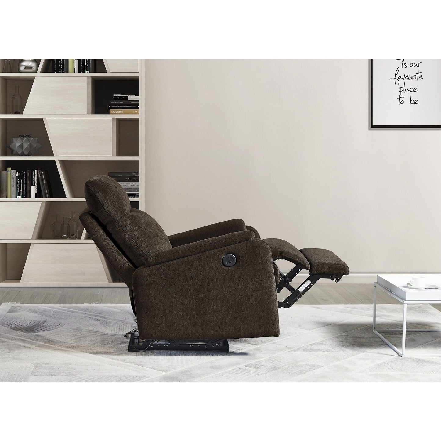 Fauteuil inclinable électrique moderne avec port USB, support complet pour la tête et les lombaires