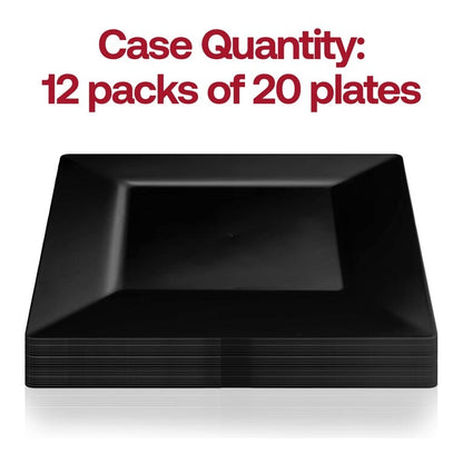 Assiettes jetables carrées modernes en plastique - Articles de fête