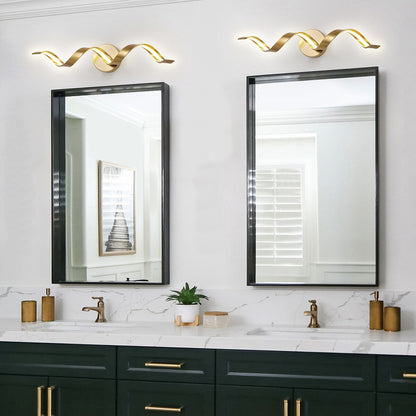 Applique murale à LED pour salle de bain, design spirale moderne, intensité variable