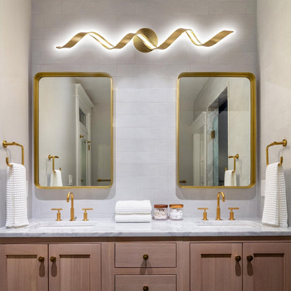 Applique murale à LED pour salle de bain, design spirale moderne, intensité variable