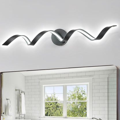 Applique murale à LED pour salle de bain, design spirale moderne, intensité variable