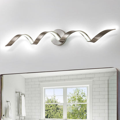 Applique murale à LED pour salle de bain, design spirale moderne, intensité variable