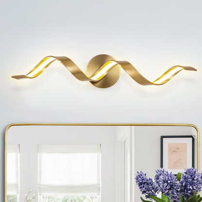 Applique murale à LED pour salle de bain, design spirale moderne, intensité variable