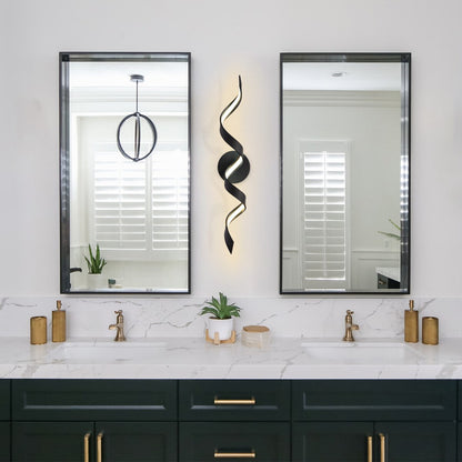 Applique murale à LED pour salle de bain, design spirale moderne, intensité variable