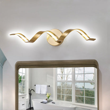 Applique murale à LED pour salle de bain, design spirale moderne, intensité variable