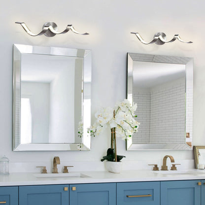 Applique murale à LED pour salle de bain, design spirale moderne, intensité variable