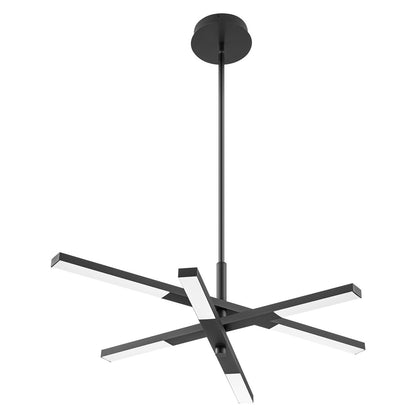 Lustre moderne à plusieurs niveaux Spoutnik linéaire, lumière chaude 3 000 K, LED intégrée