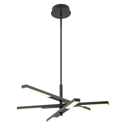 Lustre moderne à plusieurs niveaux Spoutnik linéaire, lumière chaude 3 000 K, LED intégrée