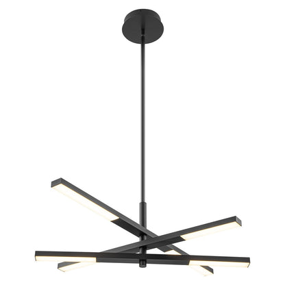 Lustre moderne à plusieurs niveaux Spoutnik linéaire, lumière chaude 3 000 K, LED intégrée