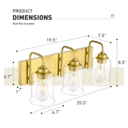 Éclairage de vanité moderne à 3, 4, 5 ou 6 lumières pour miroir de salle de bain
