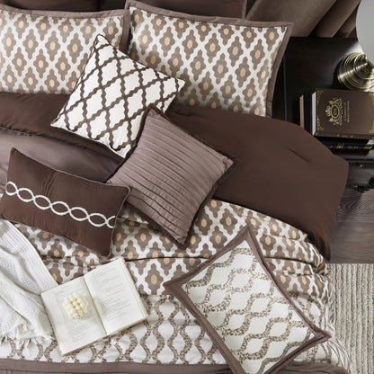 Ensemble de couette géométrique de luxe Nanshing Calvin 10 pièces