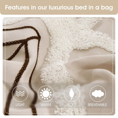 Parure de lit Nanshing Corina 7 pièces en tissu éponge brodé