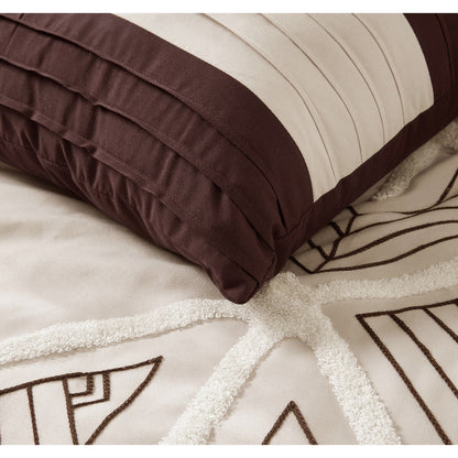 Parure de lit Nanshing Corina 7 pièces en tissu éponge brodé