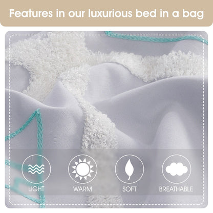 Parure de lit Nanshing Corina 7 pièces en tissu éponge brodé