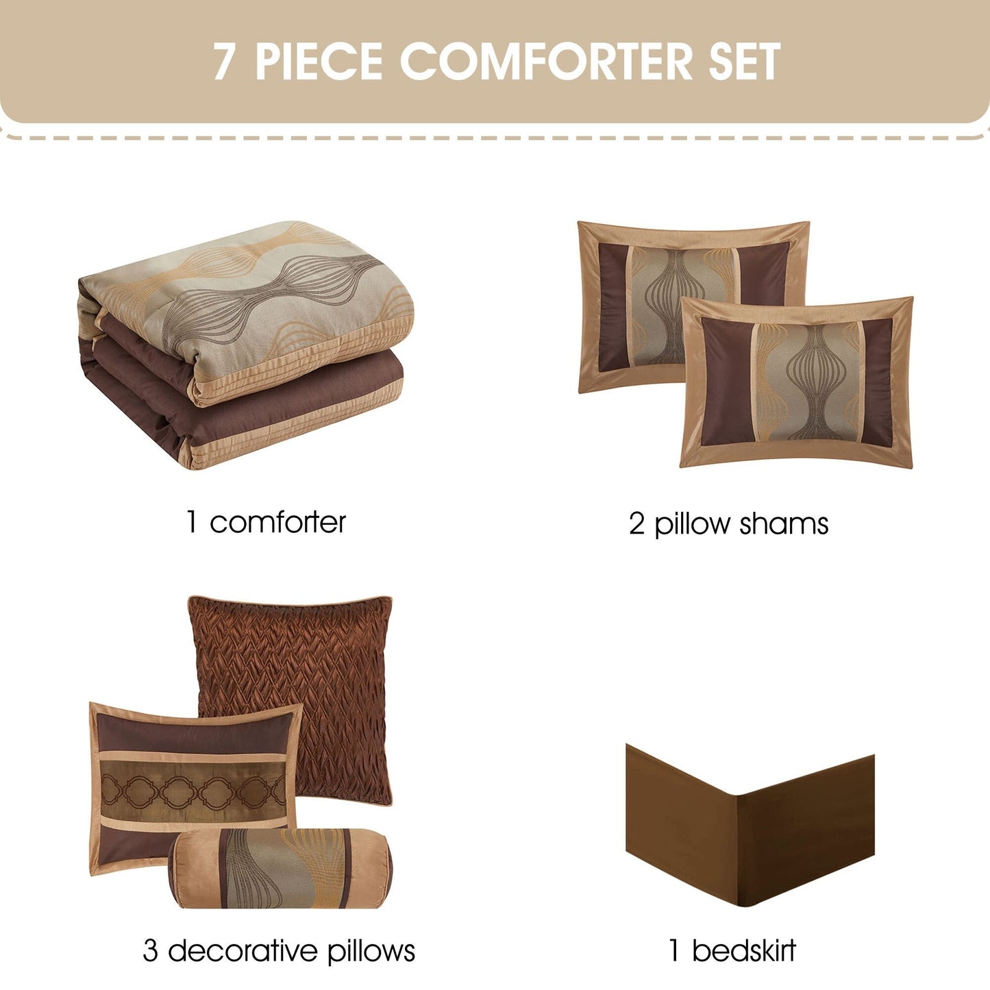 Ensemble de couette géométrique moderne Nanshing Daniella 7 pièces