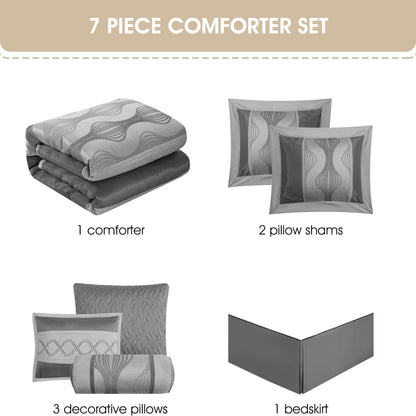 Ensemble de couette géométrique moderne Nanshing Daniella 7 pièces