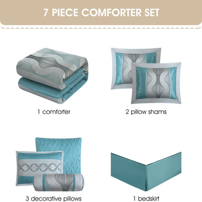 Ensemble de couette géométrique moderne Nanshing Daniella 7 pièces