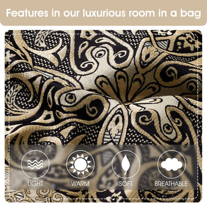 Ensemble de couette élégant médaillon 7 pièces Nanshing Prince