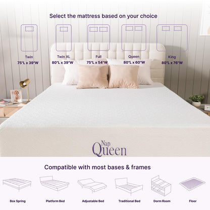 Matelas en mousse à mémoire de forme avec gel rafraîchissant NapQueen Elizabeth 8