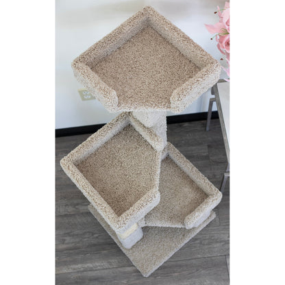 Nouveaux condos pour chats à 3 niveaux en bois massif et tapis. Arbre à chat