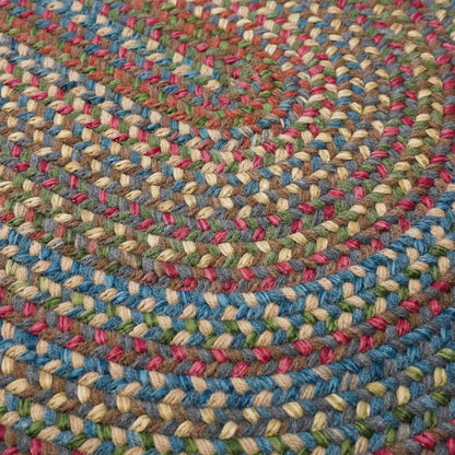 Tapis en laine multicolore tressé New England de Colonial Mills