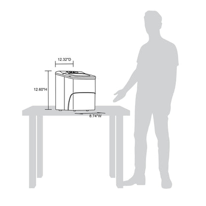Machine à glaçons de comptoir Newair 26 lb, portable et légère, contrôle intuitif, glaçons de grande ou petite taille, pièces sans BPA