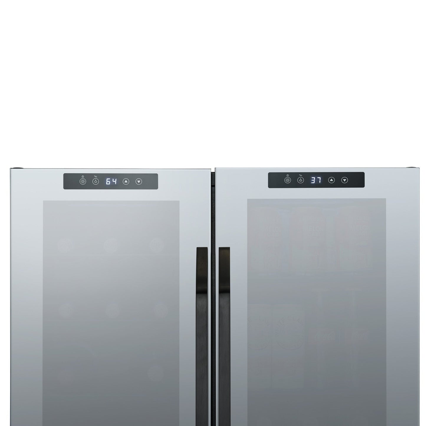 Réfrigérateur à vin et boissons Newair, 18 bouteilles et 59 canettes, deux zones de température, autonome, contrôle numérique de la température