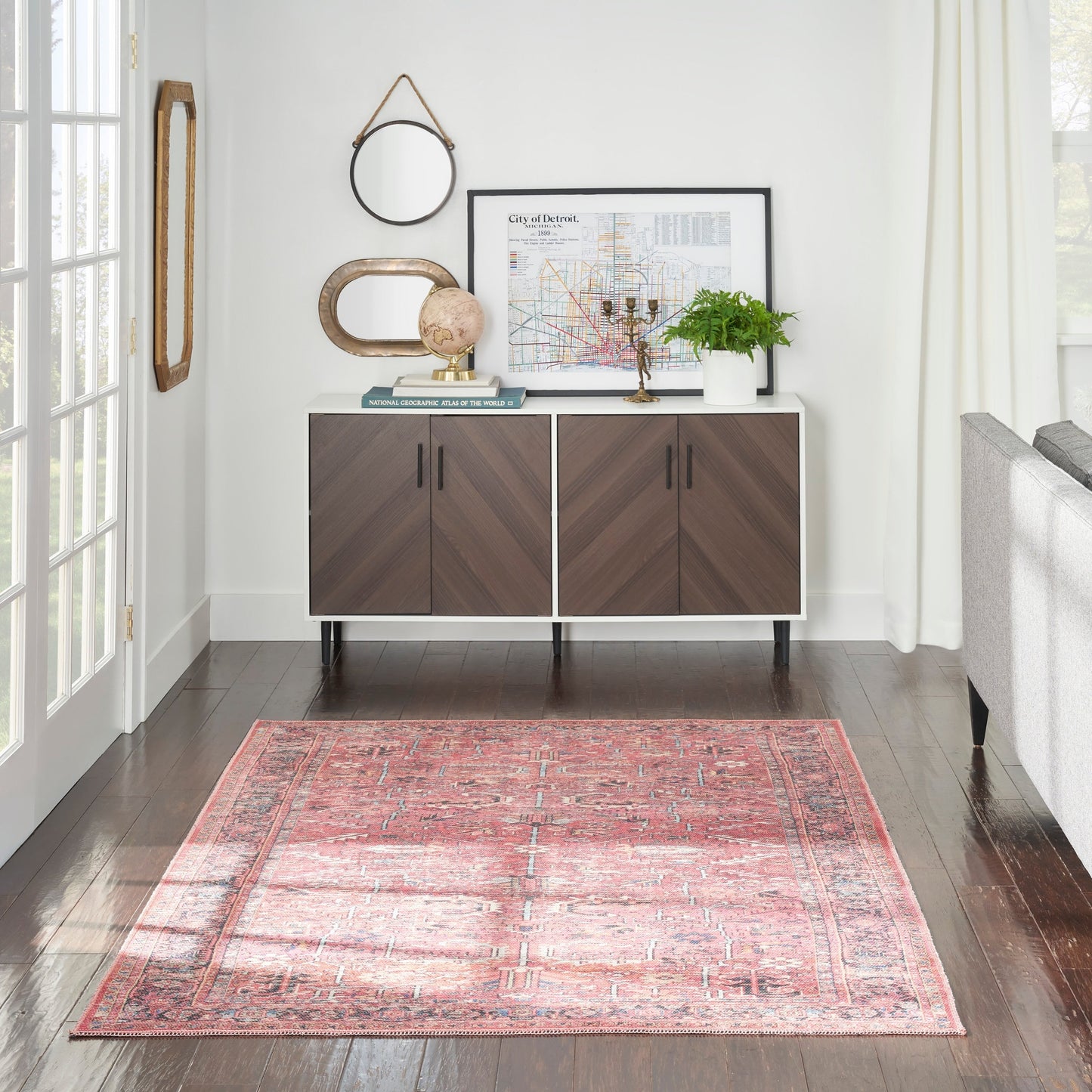 Tapis New Concept Lavables Vintage Persan Floral Lavable en machine