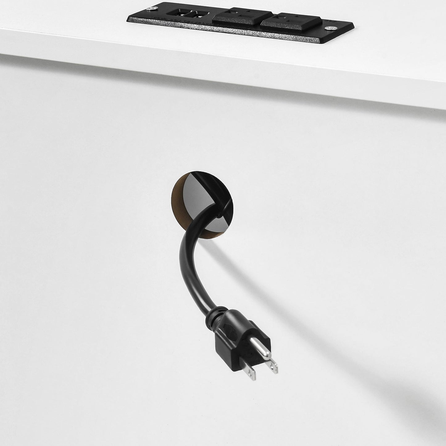 Ensemble de 2 tables de chevet avec station de charge, table d'appoint avec 2 tiroirs, ports et prises USB, table de chevet