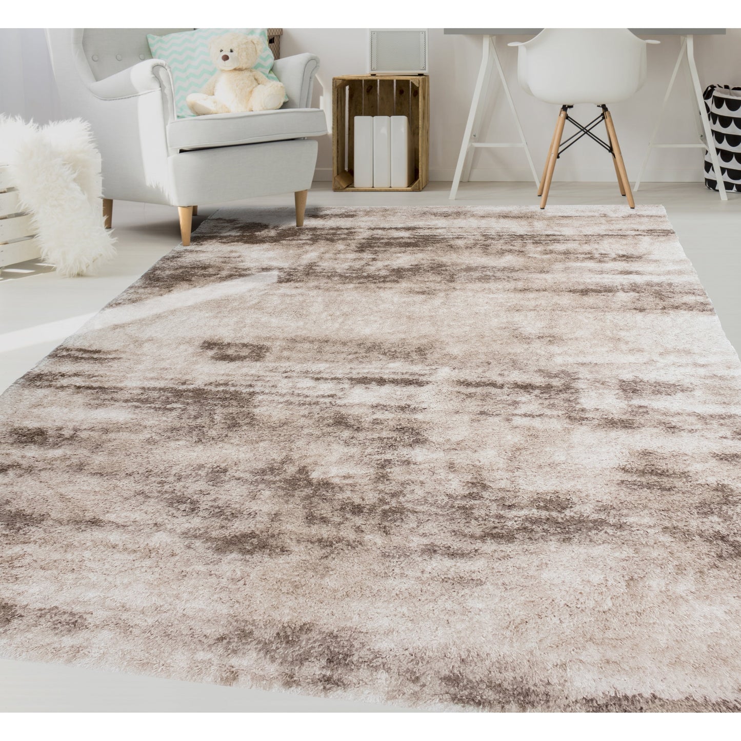 Noori Rug Lux Madison Tapis à poils longs abstrait 5,1 cm