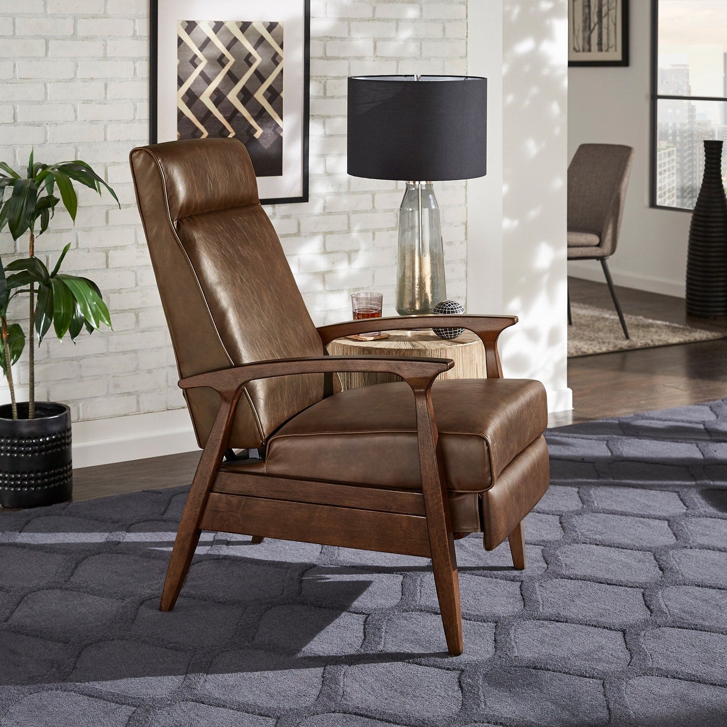 Fauteuil inclinable large Notker 25,75 pouces de style milieu du siècle par iNSPIRE Q Modern