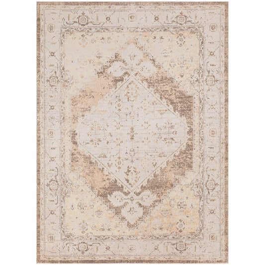 Tapis persan vieilli Nourison Abby, lavable en machine, pour intérieur uniquement.