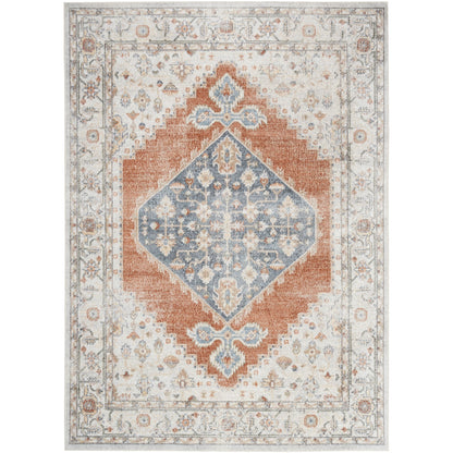 Tapis persan vieilli Nourison Abby, lavable en machine, pour intérieur uniquement.