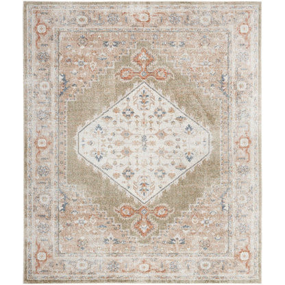 Tapis persan vieilli Nourison Abby, lavable en machine, pour intérieur uniquement.