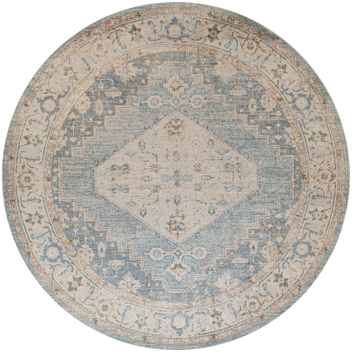 Tapis persan vieilli Nourison Abby, lavable en machine, pour intérieur uniquement.