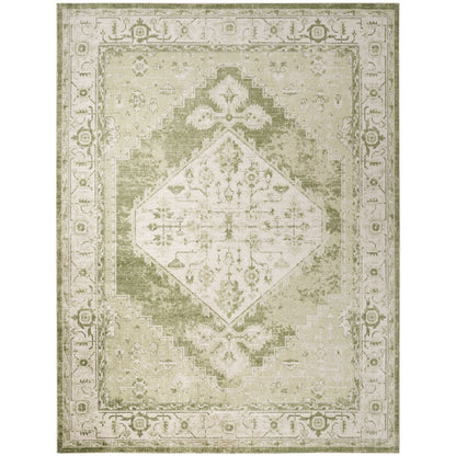Tapis persan vieilli Nourison Abby, lavable en machine, pour intérieur uniquement.