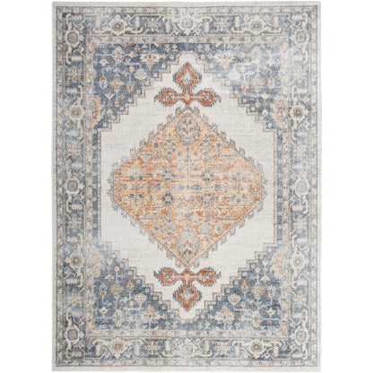 Tapis persan vieilli Nourison Abby, lavable en machine, pour intérieur uniquement.