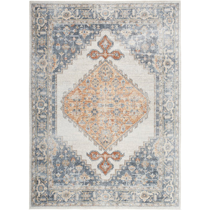 Tapis persan vieilli Nourison Abby, lavable en machine, pour intérieur uniquement.