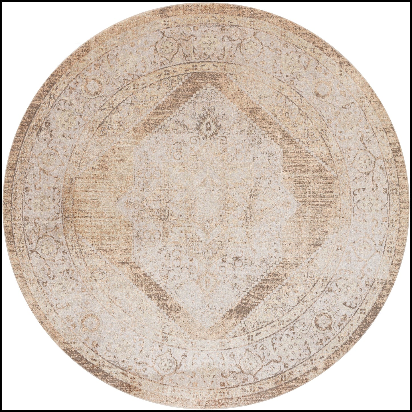 Tapis persan vieilli Nourison Abby, lavable en machine, pour intérieur uniquement.