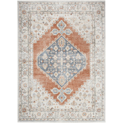 Tapis persan vieilli Nourison Abby, lavable en machine, pour intérieur uniquement.